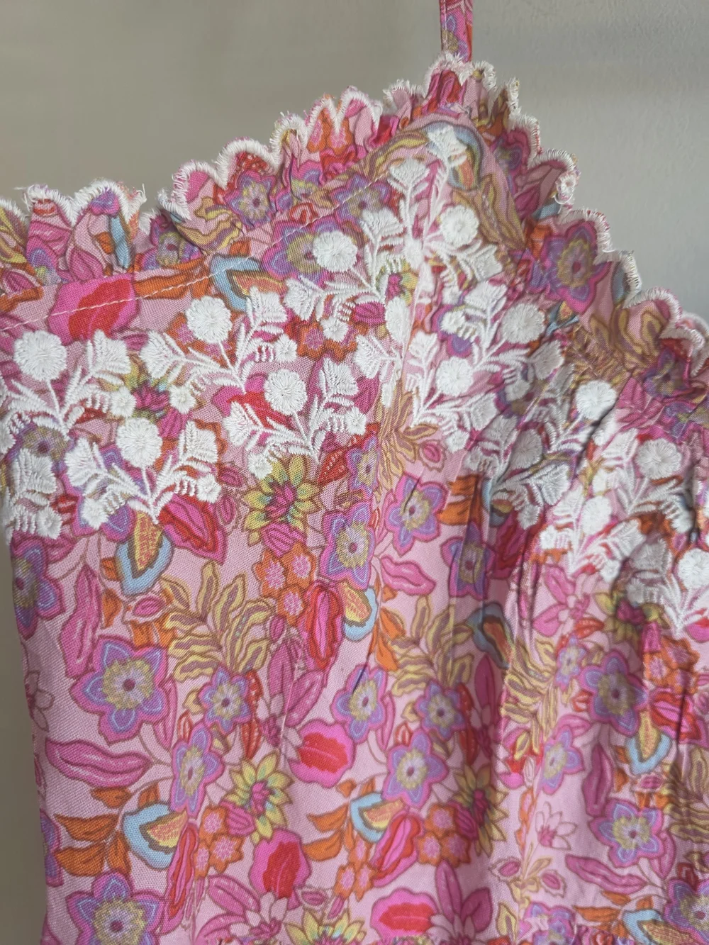 Natural Life Pink Floral Embroidered Boho Mini Dress NWT Size S - Picture 9 of 11